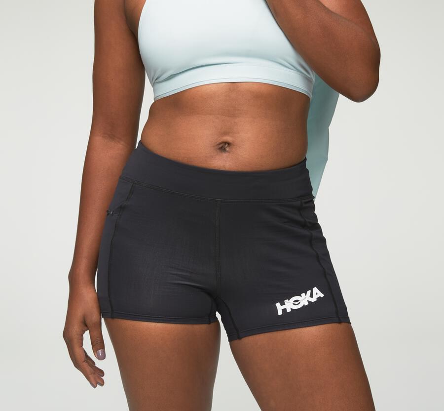 Hoka Womens Shorts NZ - Hoka Performance Black (TIM407568)